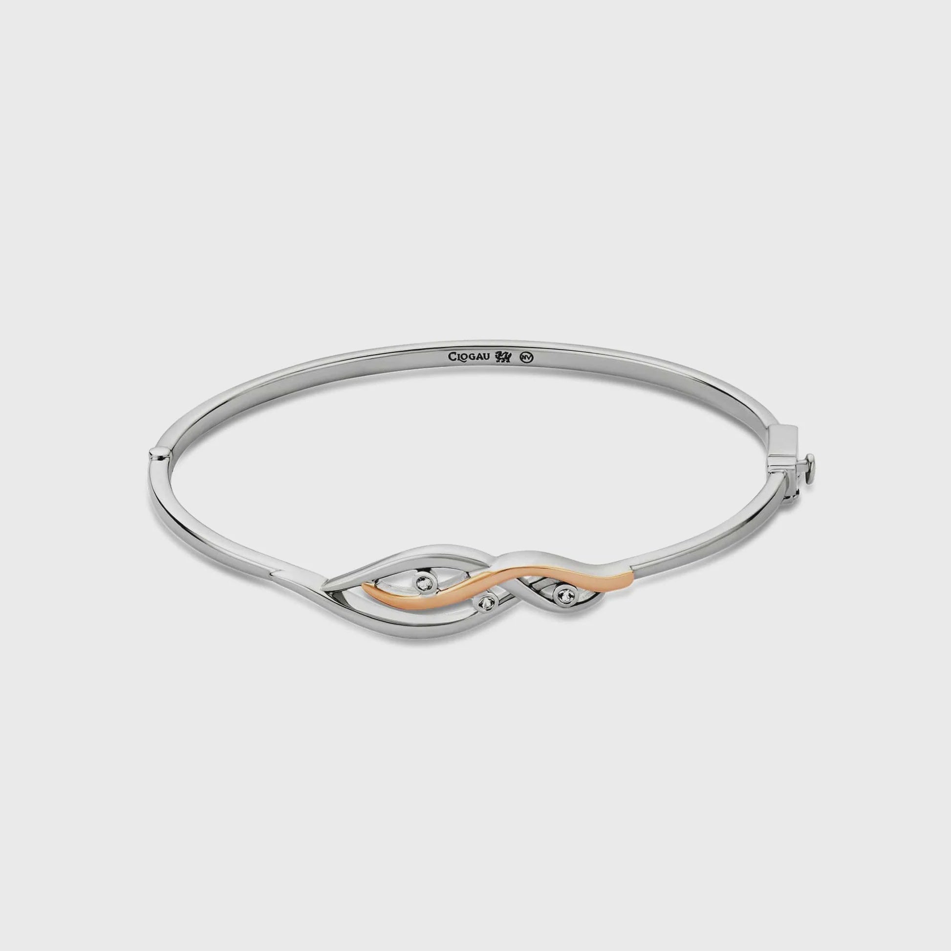 Clogau Nature's Wonder Sterling Silver Waterfall Bangle with Topaz 3SSWF883