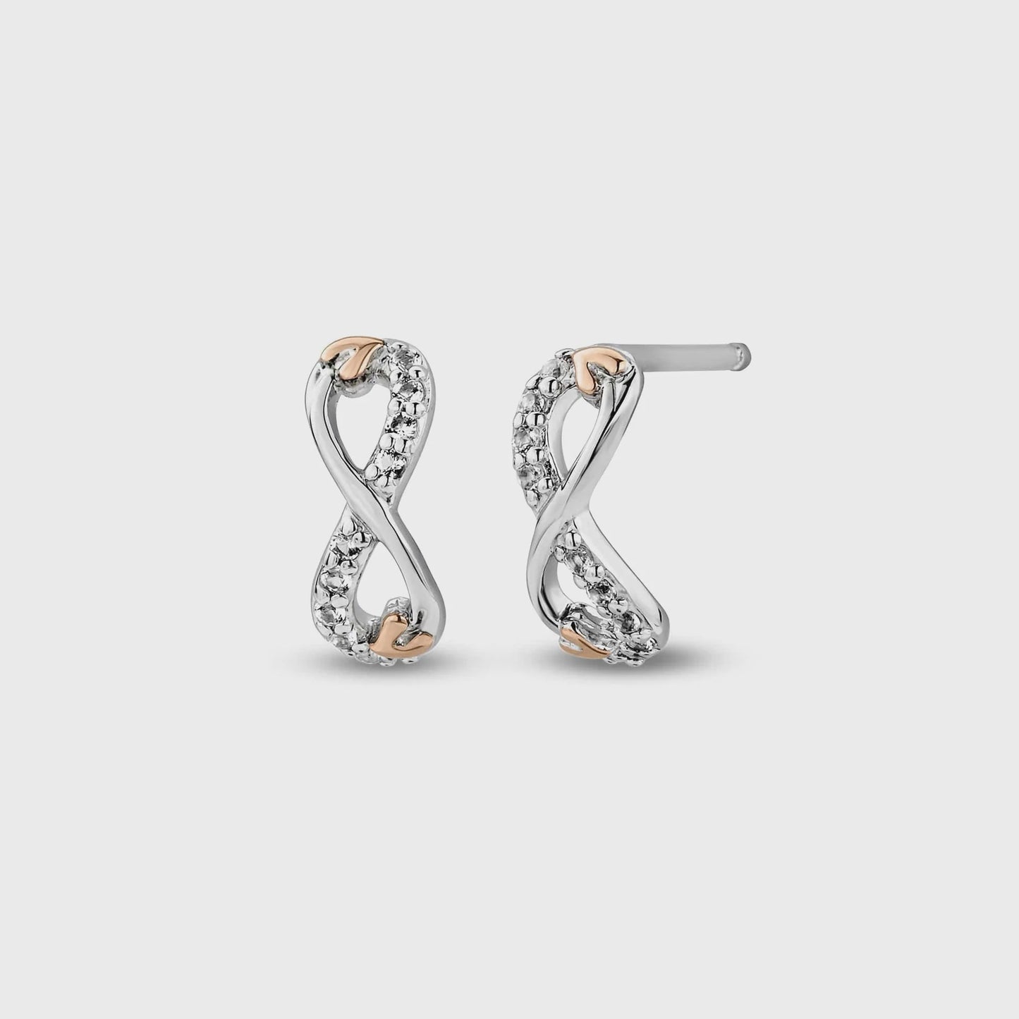 Clogau Tree of Life® Sterling Silver Infinity Stud Earrings with Topaz 3STOL853