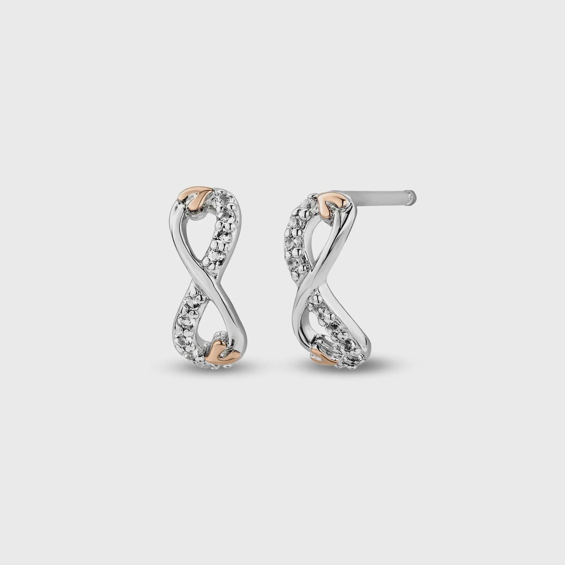 Clogau Tree of Life® Sterling Silver Infinity Stud Earrings with Topaz 3STOL853