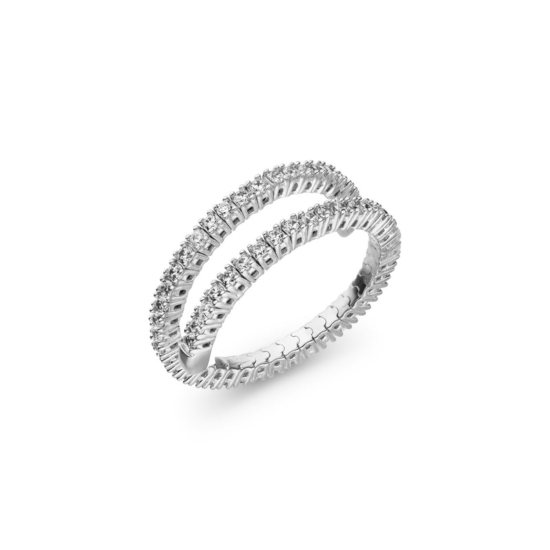 Sterling Silver Cubic Zirconia Vilmas Wrap Ring 185-B24