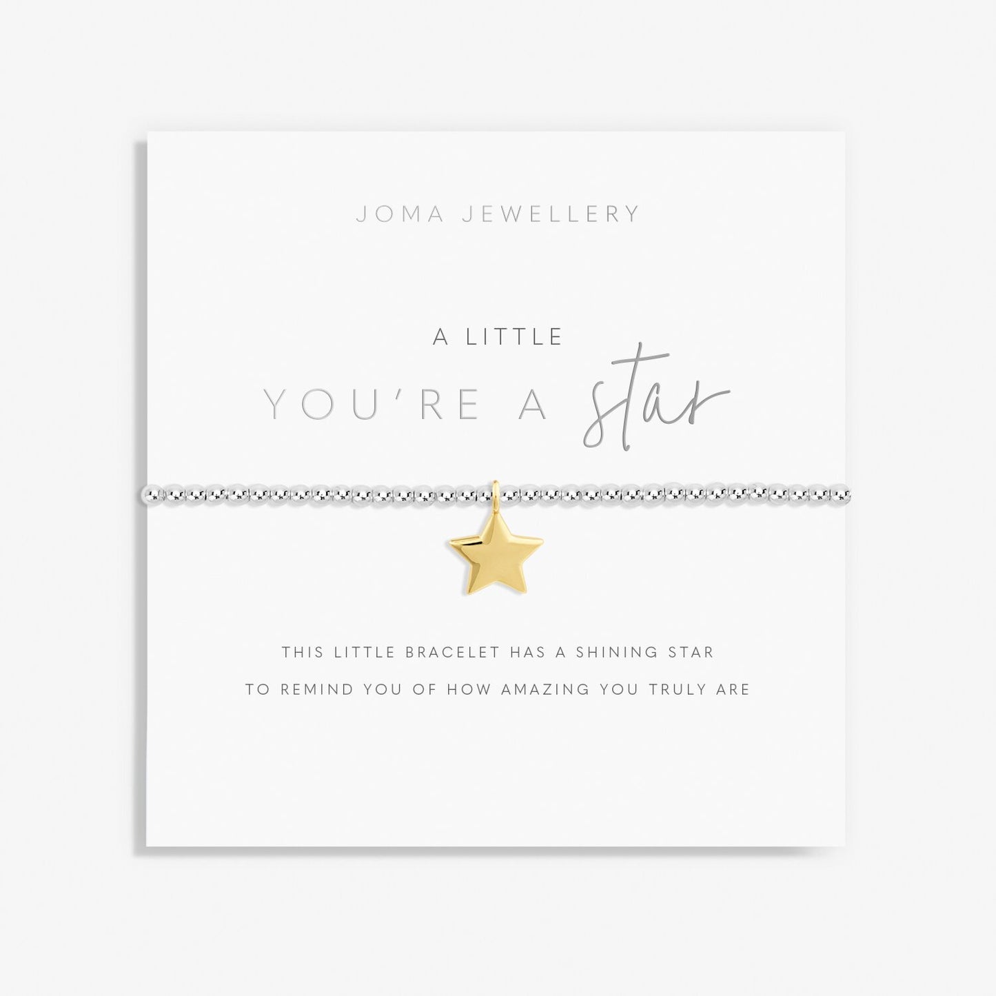 Joma A Little 'You're A Star' Bracelet in Silver Plating 4084
