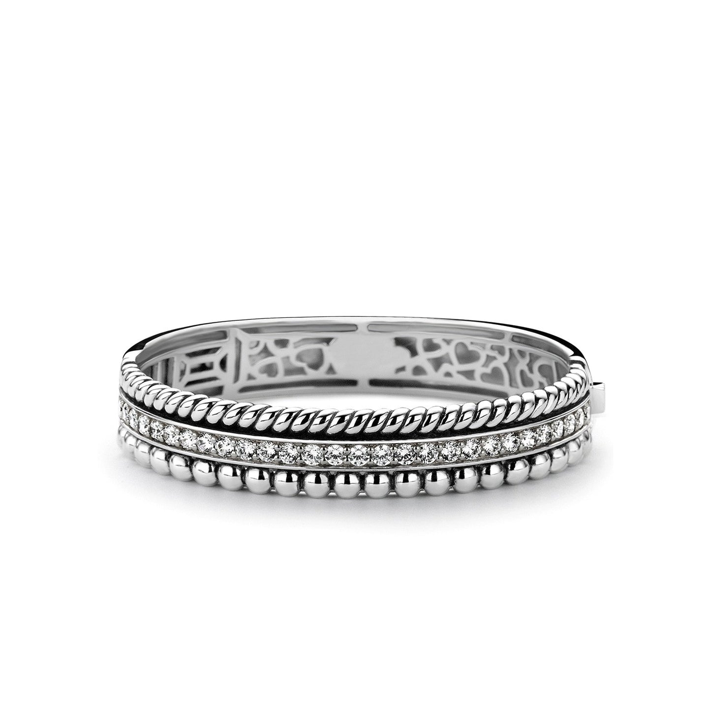 Ti Sento Rope Beaded CZ Bangle 2776ZI