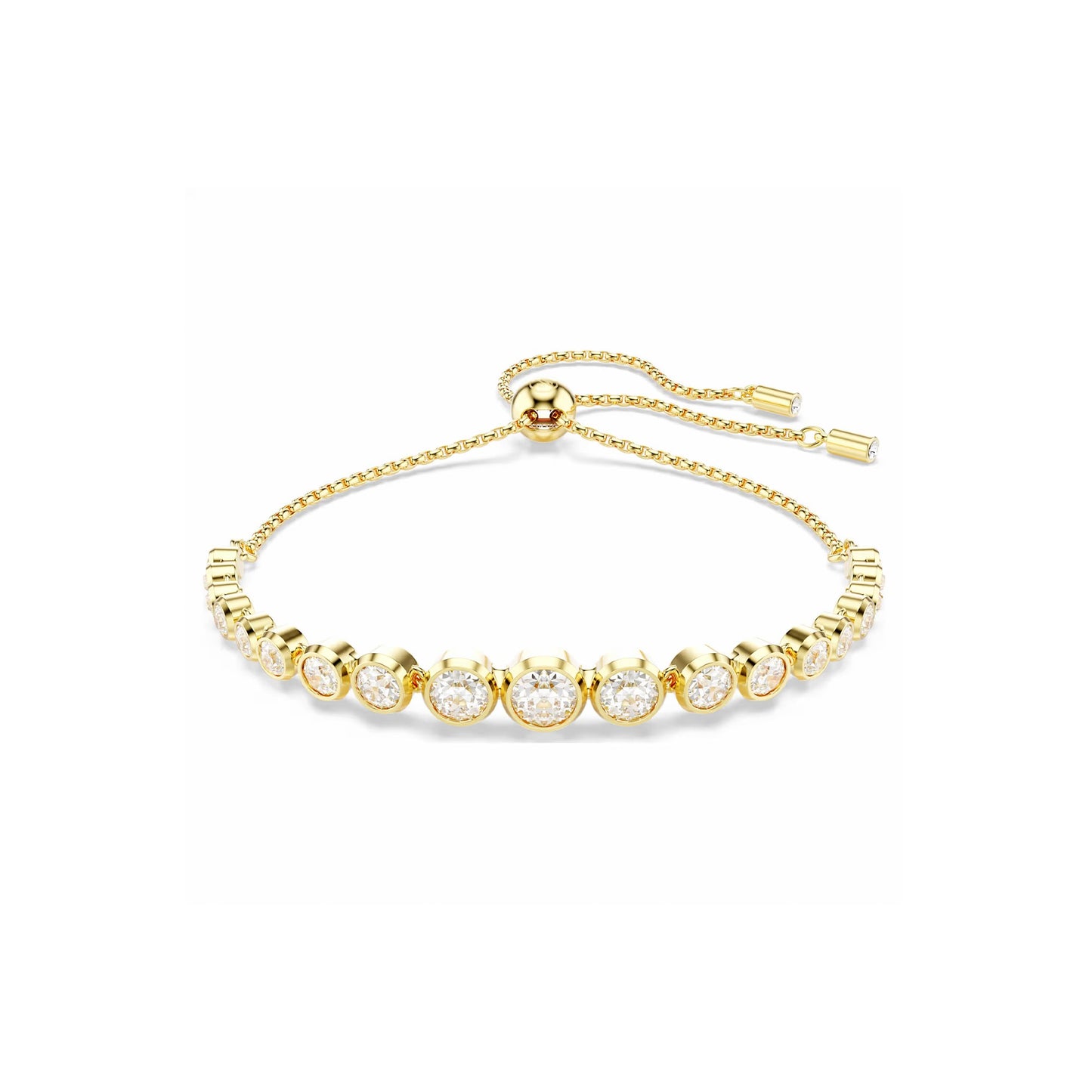 SWAROVSKI Imber Tennis bracelet Mixed round cuts, White, Gold-tone plated 5705450