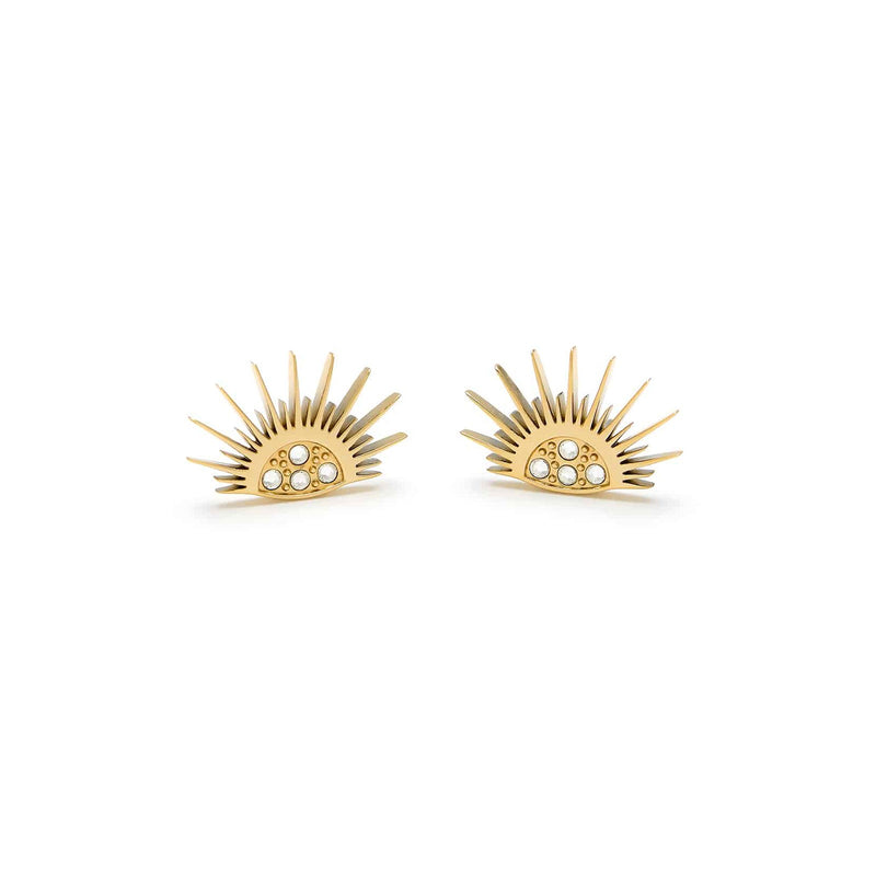 Olivia Burton Celestial Gold Plated Sun Stud Earrings 24100166