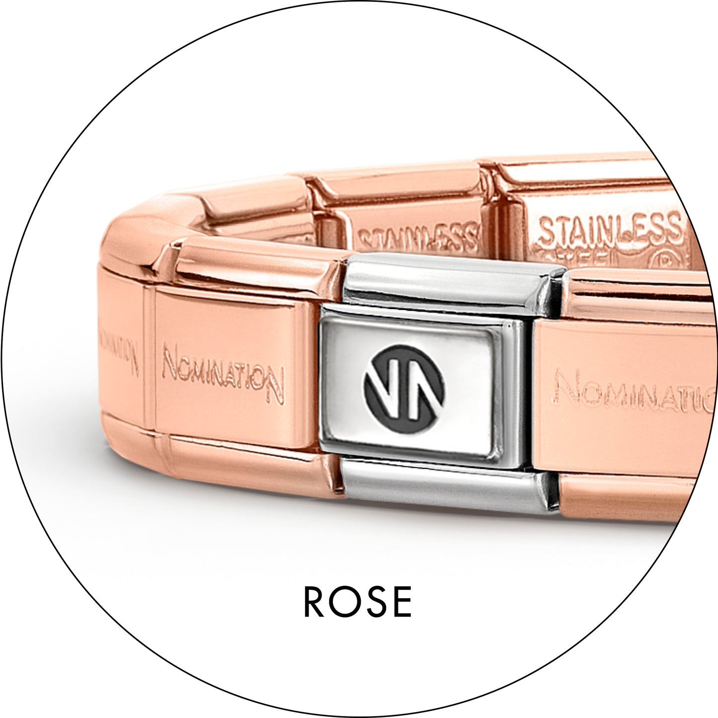 NOMINATION Rose Gold Plated Classic Stainless Steel Starter Bracelet