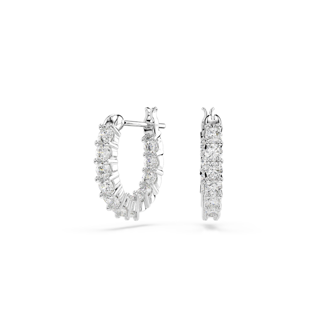 Swarovski Matrix Vittore hoop earrings Rhodium plated 5562126