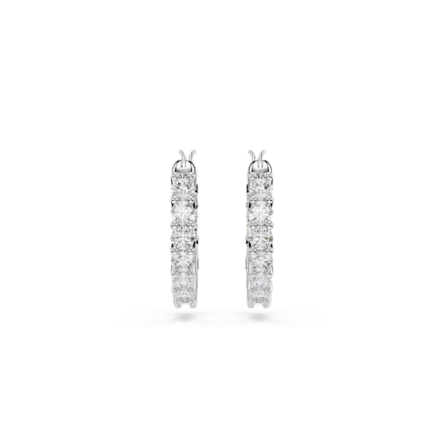 Swarovski Matrix Vittore hoop earrings Rhodium plated 5562126