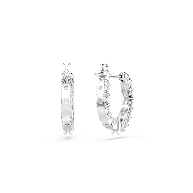 Swarovski Matrix Vittore hoop earrings Rhodium plated 5562126
