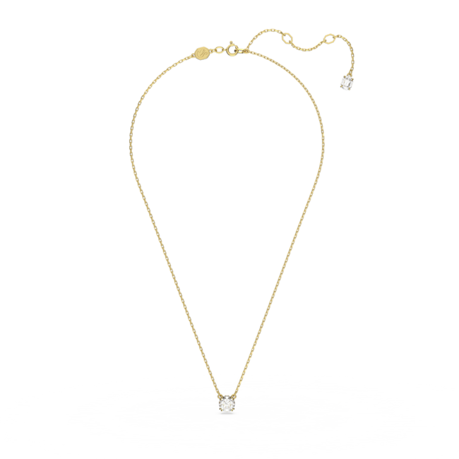 Swarovski Stilla Gold Tone Round Cut Pendant 5636703