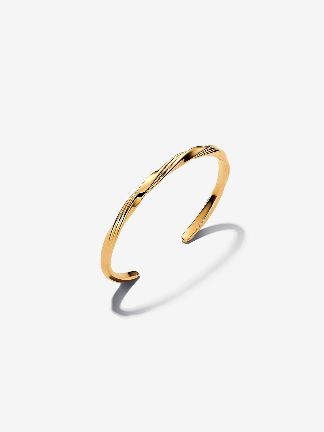 PANDORA Gold Plated Twisted Open Bangle 563869C00