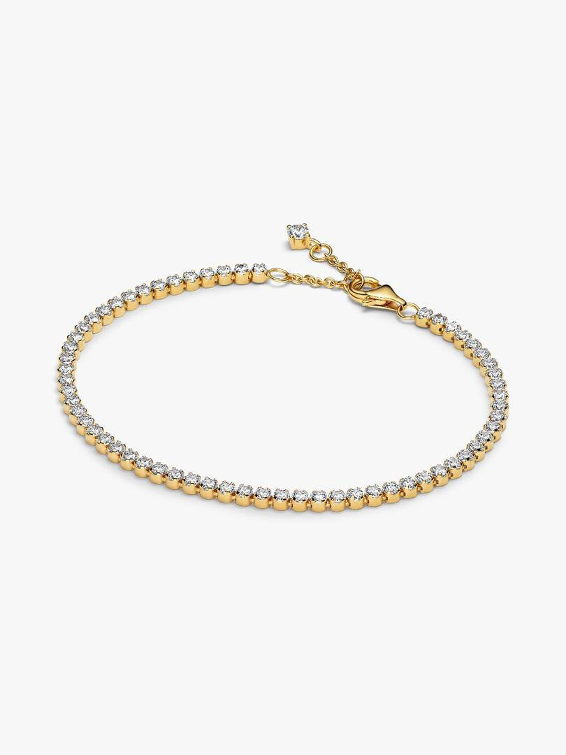 PANDORA Sparkling Slim Tennis Bracelet 14k gold plating 563927C01