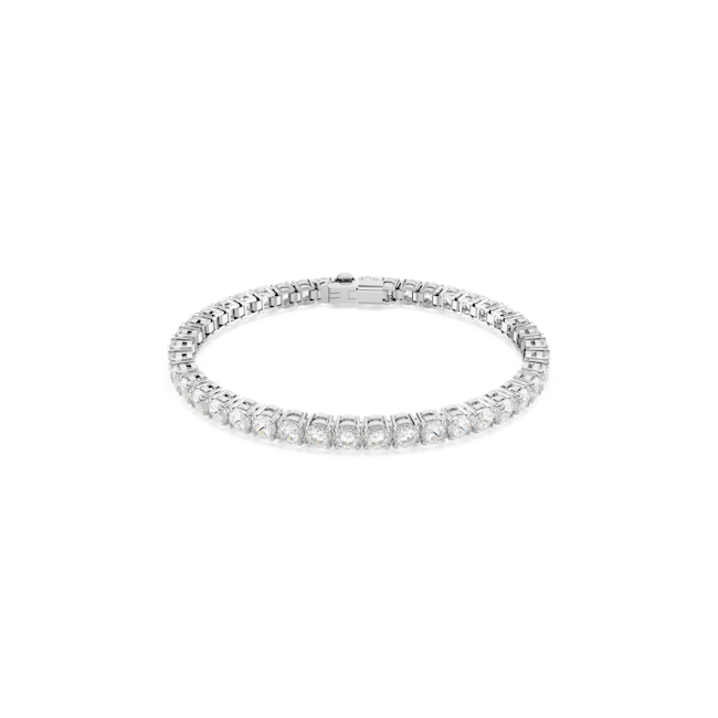 SWAROVSKI Matrix Tennis bracelet White Rhodium plated 5648936