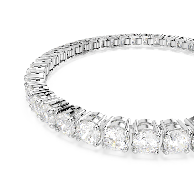 SWAROVSKI Matrix Tennis bracelet White Rhodium plated 5648936