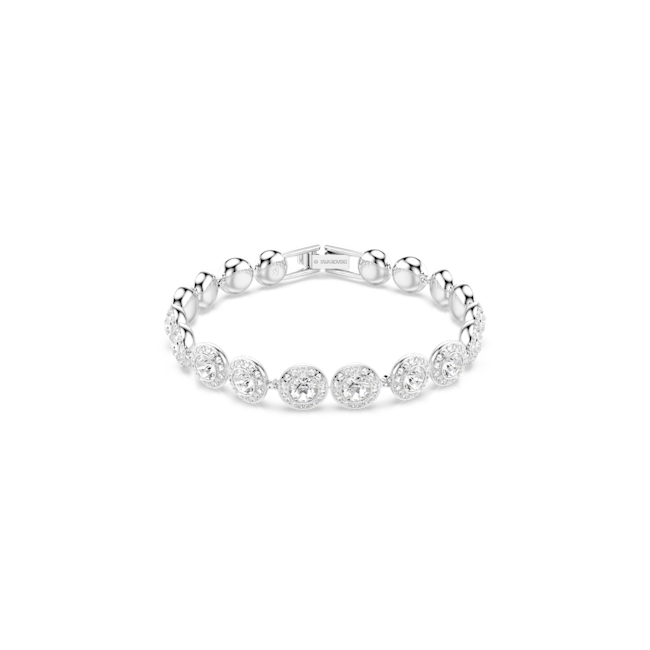Swarovski Una Angelic bracelet, Round cut, White, Rhodium plated 5682279