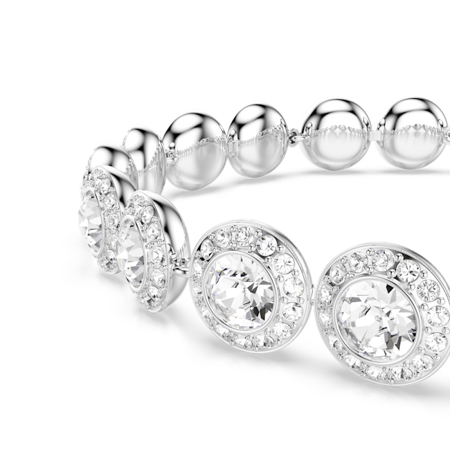 Swarovski Una Angelic bracelet, Round cut, White, Rhodium plated 5682279