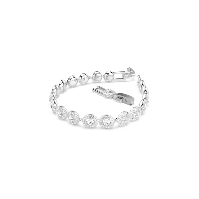 Swarovski Una Angelic bracelet, Round cut, White, Rhodium plated 5682279
