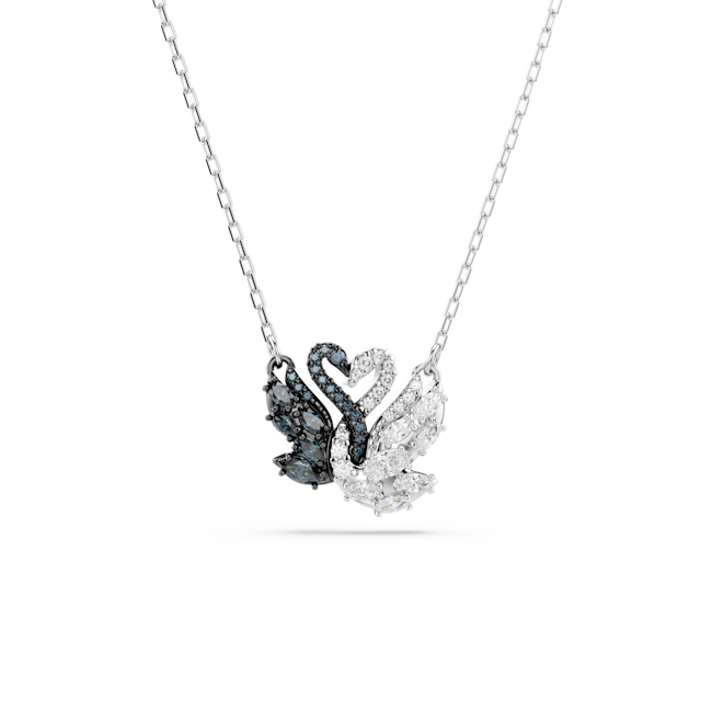 Swarovski Swan pendant, Swan, Black, Mixed metal finish 5705721