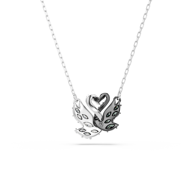 Swarovski Swan pendant, Swan, Black, Mixed metal finish 5705721