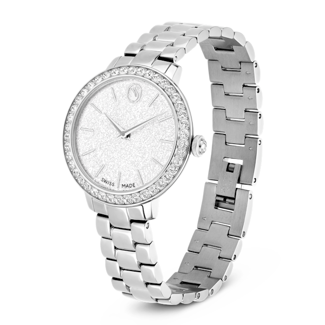 SWAROVSKI Matrix watch, Metal bracelet, Silver tone, Stainless steel 5706182