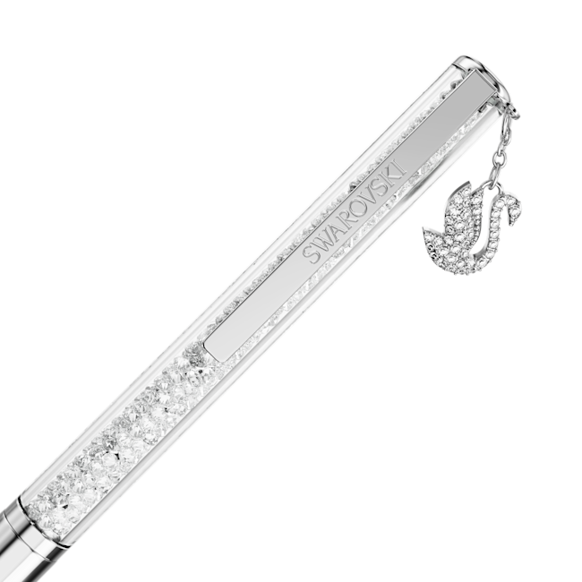SWAROVSKI Crystalline ballpoint pen, Swan, Chrome plated 5728406