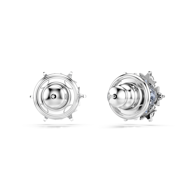 Swarovski SIlver Tone Blue Snowflake Earrings 5734242