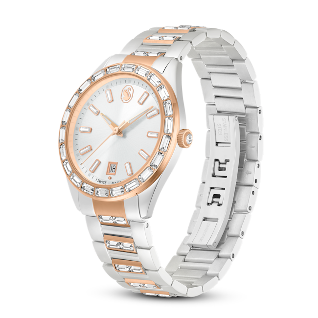 Swaorvksi Matrix date watch Rose gold tone Mixed metal finish 5734663