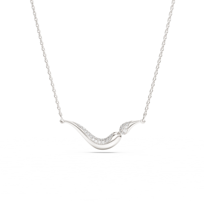SWAROVSKI Swarovski Classica necklace, Round cut, White, Sterling silver 5740342