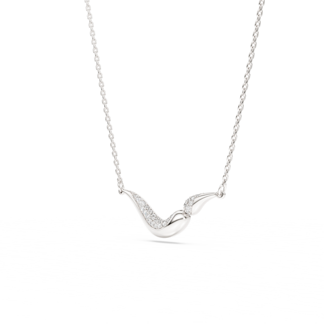 SWAROVSKI Swarovski Classica necklace, Round cut, White, Sterling silver 5740342