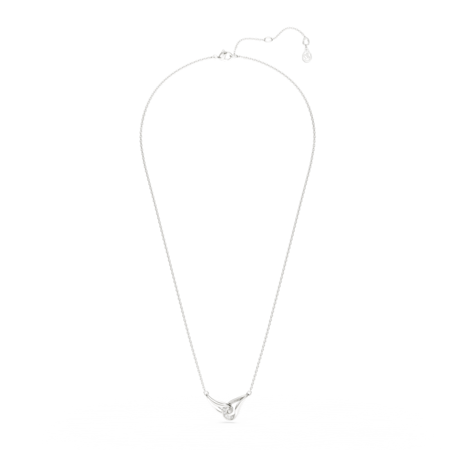 SWAROVSKI Swarovski Classica pendant, Round cut, Interlocking, White, Sterling silver 5740343