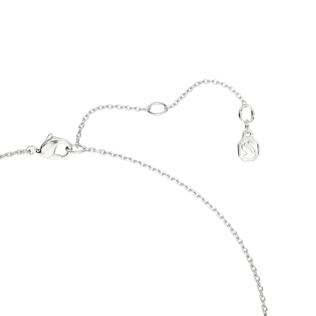 SWAROVSKI Swarovski Classica pendant, Round cut, Interlocking, White, Sterling silver 5740343