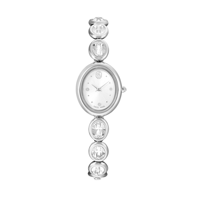 SWAROVSKI Imber oval watch Metal bracelet, Silver tone, Stainless steel 5740826