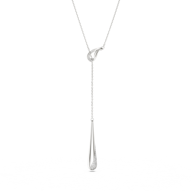 SWAROVSKI Swarovski Classica Y pendant, Round cut, White, Sterling silver 5741221