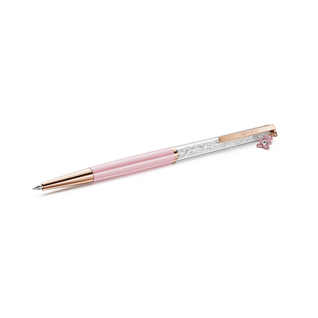 Swarovski Crystalline ballpoint pen Teddy, Pink, Pink lacquered, rose gold-tone plated 5744955