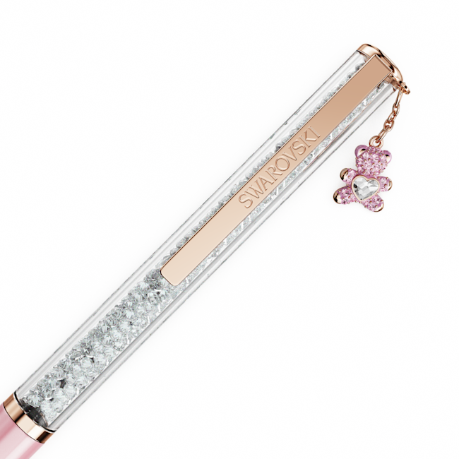 Swarovski Crystalline ballpoint pen Teddy, Pink, Pink lacquered, rose gold-tone plated 5744955