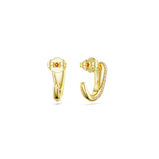 SWAROVSKI Classica hoop earrings Sterling silver 18K gold finish 5745020