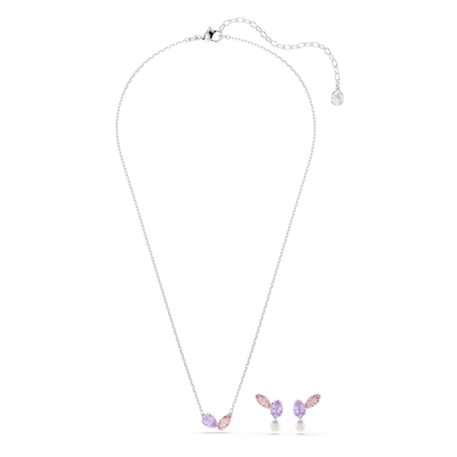 Swarovski Ariana Grande x Swarovski set, Mixed cuts, Multicolored, Rhodium plated 5746577