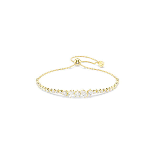 SWAROVSKI Mesmera bracelet, Mixed cuts, White, 18K gold finish 5747939