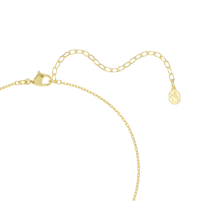 SWAROVSKI Mesmera Y necklace, Mixed cuts, White, 18K gold finish 5747997
