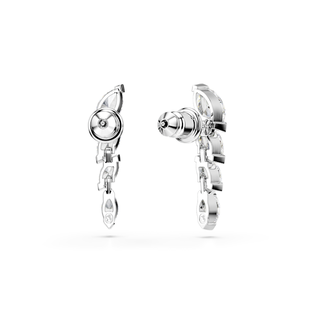 SWAROVSKI Mesmera earrings, Marquise cut, White, Rhodium plated 5748007