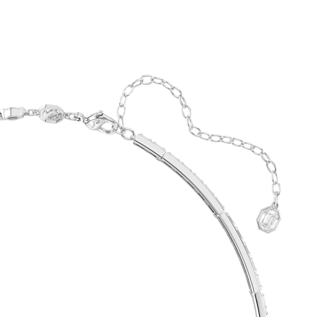 SWAROVSKI Mesmera Y necklace, Mixed cuts, White, Rhodium plated 5748652