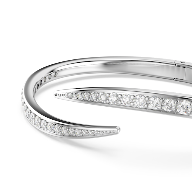 SWAROVSKI Vienna bangle, Round cut, Swan, White, Rhodium plated 5749200