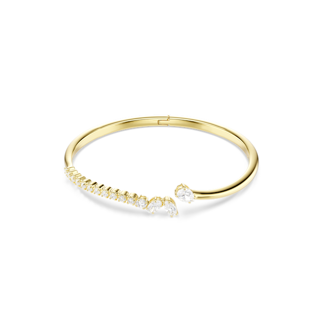 SWAROVSKI Mesmera bangle, Mixed cuts, White, 18K gold finish 5750440