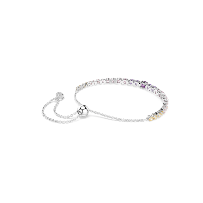 Swarovski Matrix Tennis bracelet Gradient of round cuts, Multicoloured, Rhodium plated 5751197