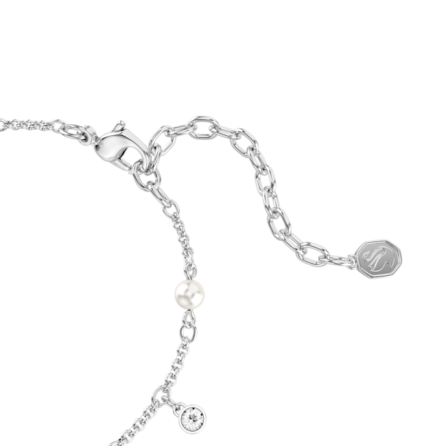 SWAROVSKI Imber bracelet, Crystal pearl, Round cut, White, Rhodium plated 5754242