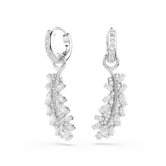 SWAROVSKI Vienna earrings Feather Rhodium plated 5754272