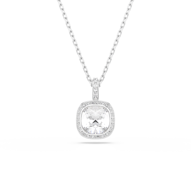 SWAROVSKI Una Angelic pendant, Cushion cut, White, Rhodium plated 5754340