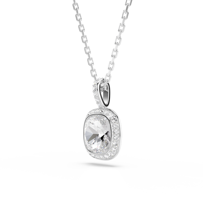 SWAROVSKI Una Angelic pendant, Cushion cut, White, Rhodium plated 5754340