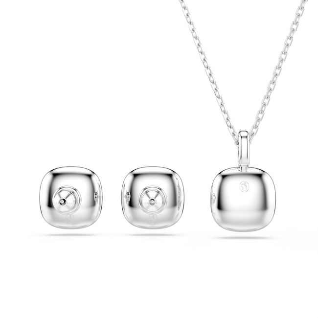SWAROVSKI Una Angelic set, Cushion cut, White, Rhodium plated 5754343