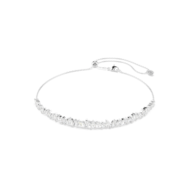 SWAROVSKI Mesmera choker, Marquise cut, White, Rhodium plated 5755905
