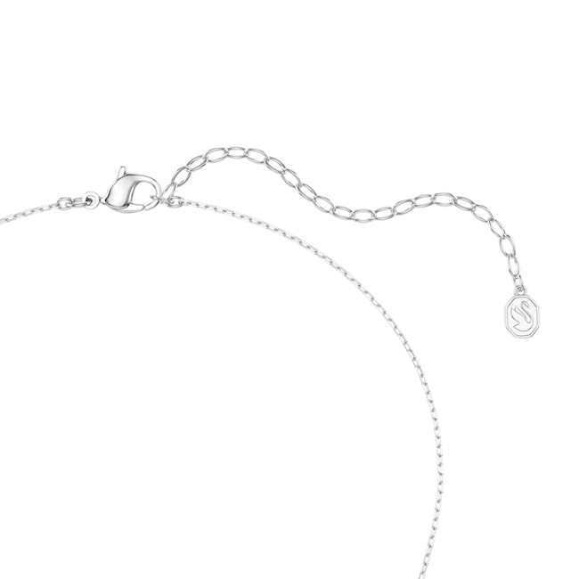 SWAROVSKI Vienna pendant, Mixed cuts, Feather, White, Rhodium plated 5756111